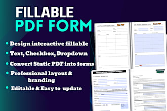 create or design fillable PDF forms for your business