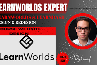 setup high converting learnworlds, buddyboss learndash kajabi membership website