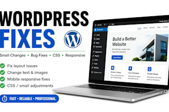 fix wordpress issues and make small website changes