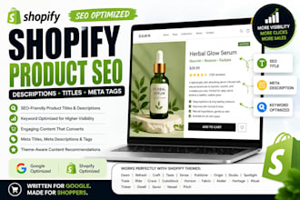 optimize shopify store product descriptions for SEO and shopify sales