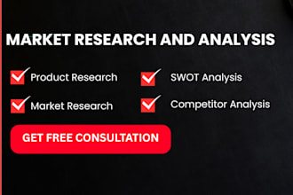 business research competitors analysis, swot and market analysis, niche research