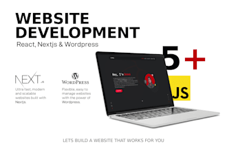 website with react, nextjs or wordpress