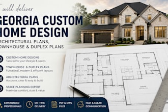 deliver georgia custom home design, architectural plans, townhouse duplex plans