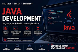 develop, fix bugs, or improve your java application