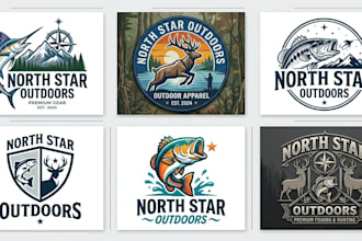 design the best business logo for your fishing or outdoor brand