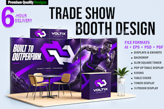 design a professional trade show booth and exhibition stand