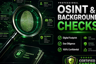 conduct professional osint and background checks