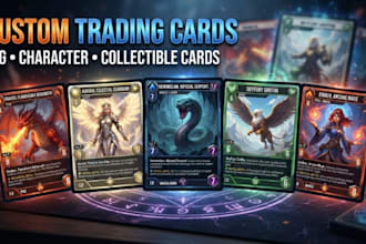 design custom trading cards, tcg cards and pokemon style cards