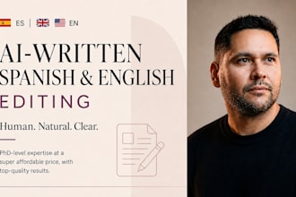 edit and humanize your ai written english or spanish content