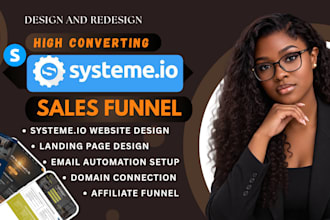 create systeme io sales funnel, systeme io landing page, systeme io website