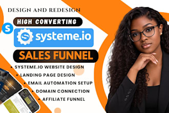 create systeme io sales funnel, systeme io landing page, systeme io website