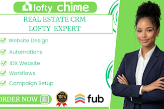 set up lofty CRM, kvcore, follow up boss and idx real estate website