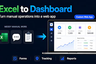 turn your excel operations into a custom web app dashboard