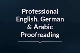 proofread and edit your english or german text