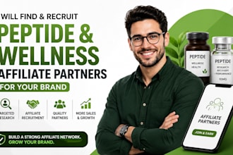 find and recruit peptide and wellness affiliate partners for your brand