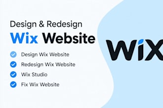 design, redesign wix website, wix studio, and fix wix website