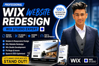 redesign wix website, wix studio, and fix wix site