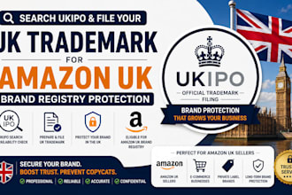 search ukipo and file your UK trademark for amazon UK brand registry protection
