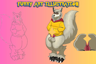 draw furry art, fursona oc, furry pfp anthro character sfw nsfw furry commission