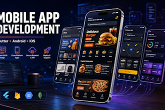 develop mobile app android ios flutter react native development