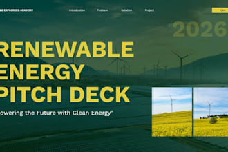 design renewable energy pitch deck clean tech presentation