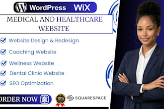 design healthcare, medical, dental or home care website on wix or wordpress