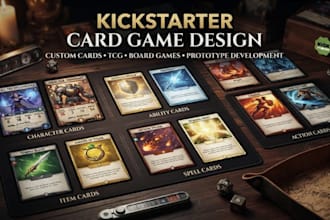 design custom card game card for your kickstarter card game design