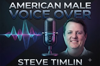 produce a proffesional male voice over