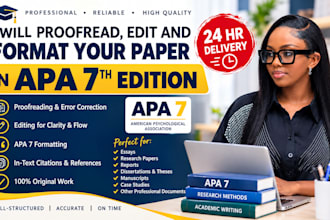 proofread, edit and format your paper in apa 7th edition