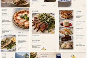 design a professional restaurant menu, food menu or drink menu