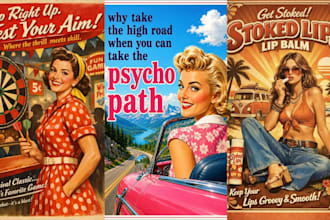 draw retro comic art graphics novel vintage poster horror comic dark art pop art