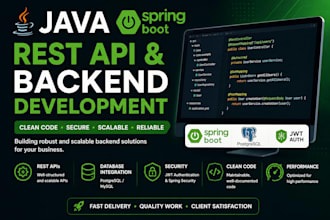 develop a java spring boot rest API or backend application