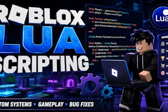 create professional roblox luau scripts, game systems, mechanics, UI function