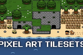 create pixel art tileset tilemap game environment pixel game art game assets