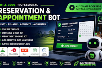 dev reservation bot appointment bot, golf tee time bot, restaurant bot, resy bot