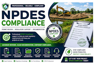 provide npdes compliance, permit review documentation support