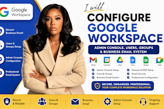 configure google workspace admin console users groups business email system