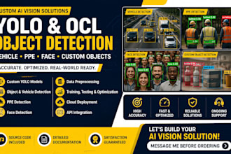 develop custom yolo ocl object vehicle ppe face detection computer vision models