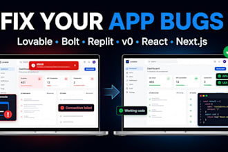 debug and fix bugs in your lovable, bolt, replit or v0 app