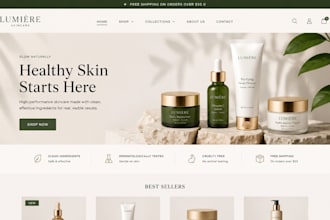 design skincare shopify store beauty cosmetics shopify website