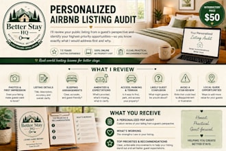 review your airbnb listing and recommend improvements