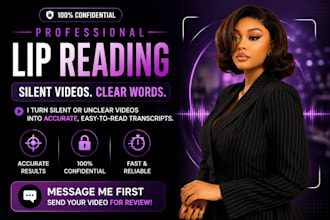 accurately lip read silent or unclear videos