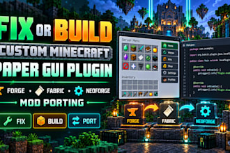 create minecraft server setup plugin development modpack fixing and optimization