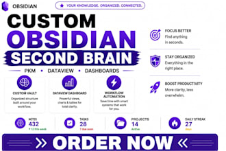 build obsidian second brain with pkm vault with ai automation smart dashboard