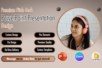 do investor pitch deck powerpoint presentation, canva and google slides design