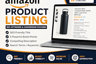 write amazon product, titles, bullet points and descriptions