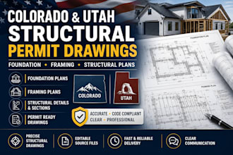 prepare colorado and utah structural permit drawings
