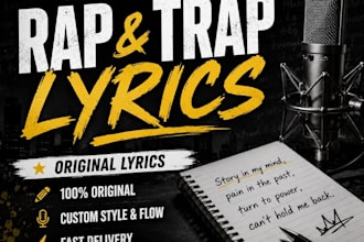 write professional rap and trap lyric