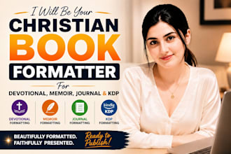 be your christian book formatting for devotional, memoir, journal and KDP