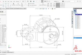 create cnc machined part technical drawing, gdt tolerance industrial design asme